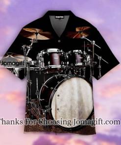 Black Tama Drums Hawaiian Shirt