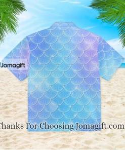 Blue Holographic Mermaid Scales Hawaiian Shirt