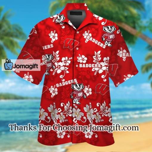 [COMFORTABLE] Wisconsin Badgers Hawaiian Shirt  Gift