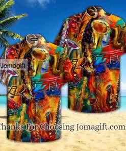 Colorful Saxophone Music Hawaiian Shirt 1