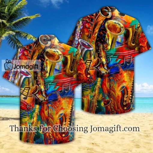 Colorful Saxophone Music Hawaiian Shirt