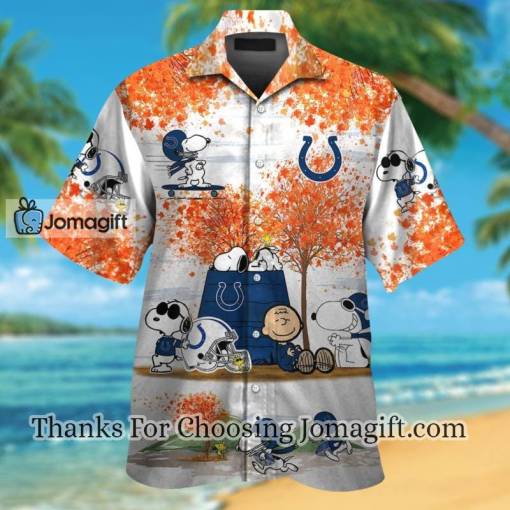 [Comfortable] Indianapolis Colts Snoopy Autumn Hawaiian Shirt For Men And Women
