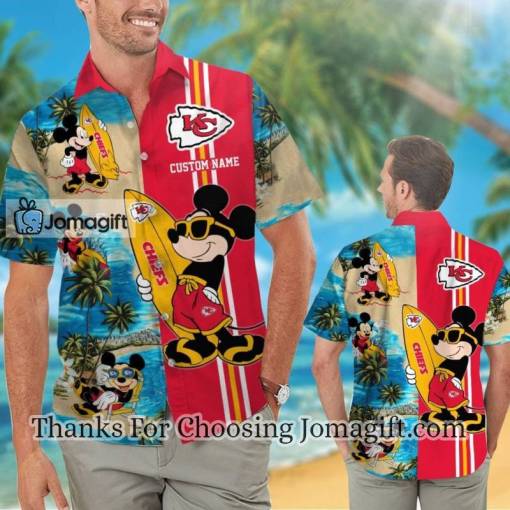 [Comfortable] Kansas City Chiefs Mickey Personalized Hawaiian Shirt For Men And Women