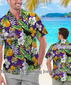 Comfortable Lsu Tigers Personalized Parrot Floral Hawaiian Shirt Gift