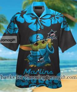 [Comfortable] Miami Marlins Baby Yoda Hawaiian Shirt Gift