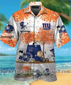 Comfortable New York Giants Snoopy Autumn Hawaiian Shirt Gift