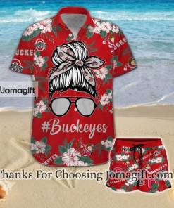 Comfortable Ohio State Buckeyes Girl Messy Bun Hawaiian Shirt Gift