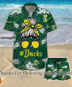 [Comfortable] Oregon Ducks Girl Messy Bun Hawaiian Shirt Gift