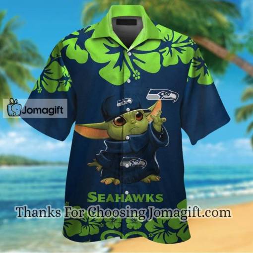 [Comfortable] Seattle Seahawks Baby Yoda Hawaiian Shirt Gift