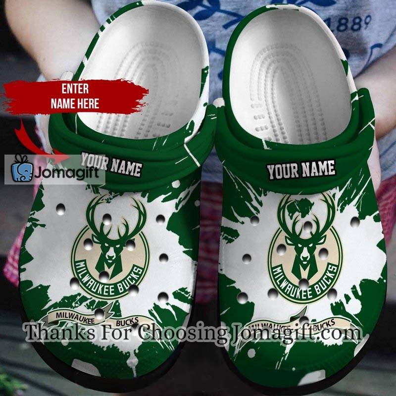 Custom Name Milwaukee Bucks Crocs Shoes Gift 2