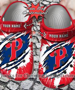[Custom Name] Philadelphia Phillies Ripped Claw Crocs Gift