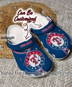 [Custom Name] Texas Rangers Crocs Shoes Gift