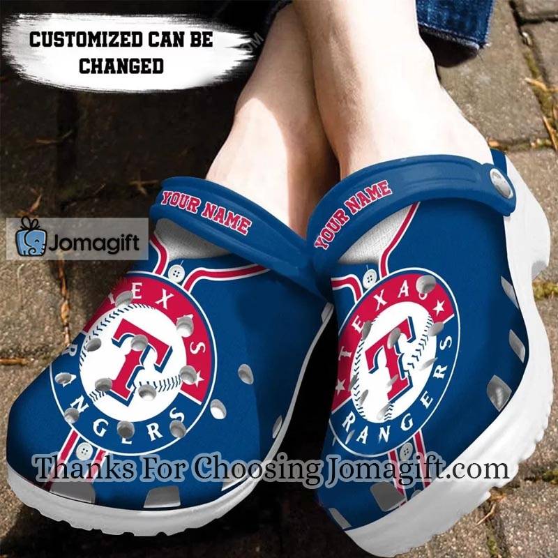 Custom Name Texas Rangers Crocs Shoes Gift 2