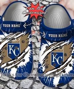 Custom name Kansas City Royals Ripped Claw Crocs Gift 2