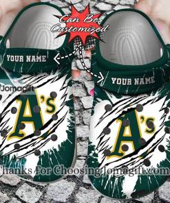 Custom name Oakland Athletics Ripped Claw Crocs Gift 1