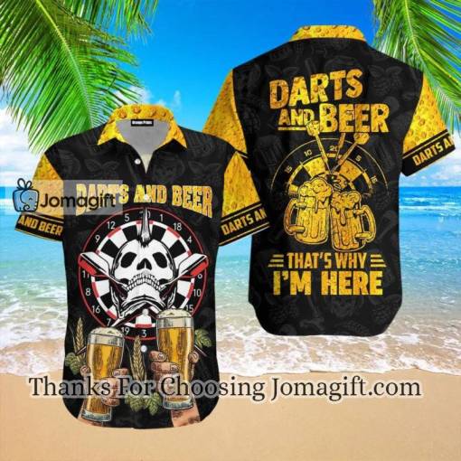 Darts And Beer That Why I Am Here Hawaiian Shirt