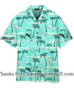 Dolphins Palm Trees Summer Hawaiian Shirt 1