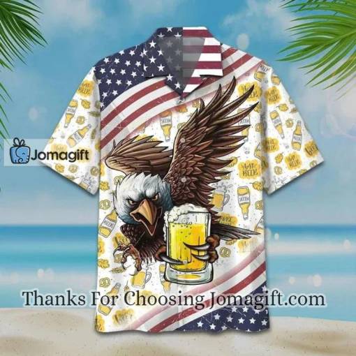 Eagle Glasses Tasty Beer Pattern Hawaiian Shirt