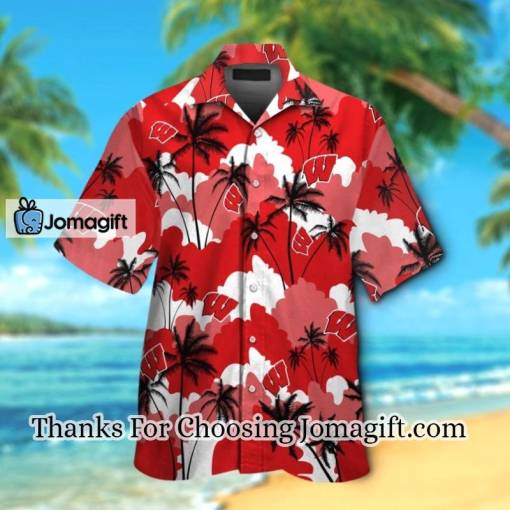 [FASHIONABLE] Ncaa Wisconsin Badgers Hawaiian Shirt  Gift