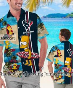 [Fashionable] Houston Texans Simpsons Personalized Hawaiian Shirt For Men And Women