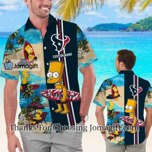 [Fashionable] Houston Texans Simpsons Personalized Hawaiian Shirt For Men And Women