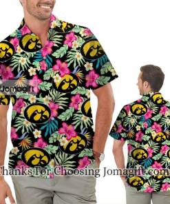 [Fashionable] Iowa Hawkeyes Hibiscus Hawaiian Shirts For Men And Women