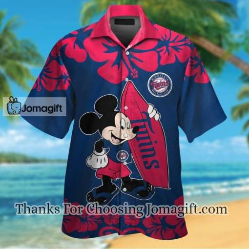 [Fashionable] Minnesota Twins Mickey Mouse Hawaiian Shirt Gift