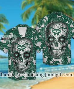 Fashionable New York Jets Sugarskull Hawaiian Shirt Gift