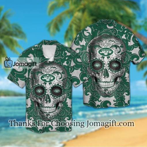 [Fashionable] New York Jets Sugarskull Hawaiian Shirt Gift