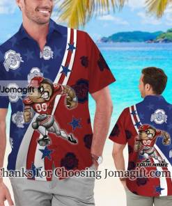 [Fashionable] Ohio State Buckeyes American Flag Personalized Hawaiian Shirts Gift