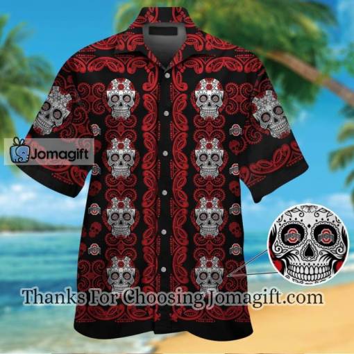 [Fashionable] Ohio State Buckeyesskull Hawaiian Shirt Gift