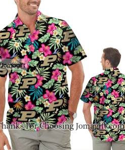 Fashionable Purdue Boilermakers Hibiscus Hawaiian Shirts Gift