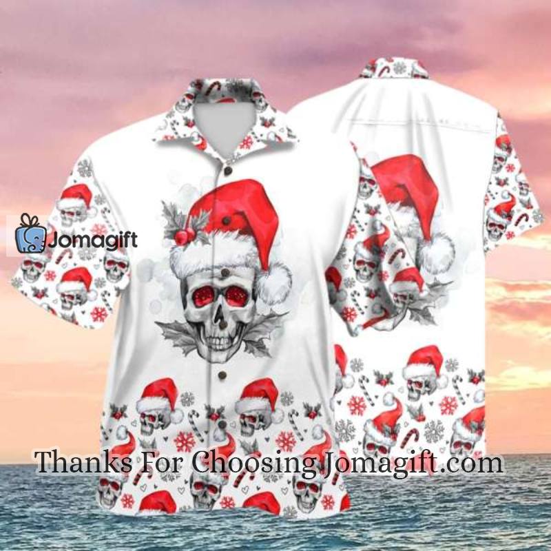 Fashionable Santa Skull Christmas Hawaiian Shirt Gift