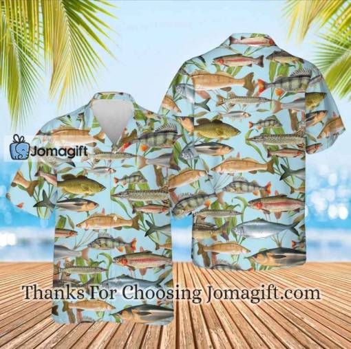 Fishing Pattern Hawaiian Shirt Gift