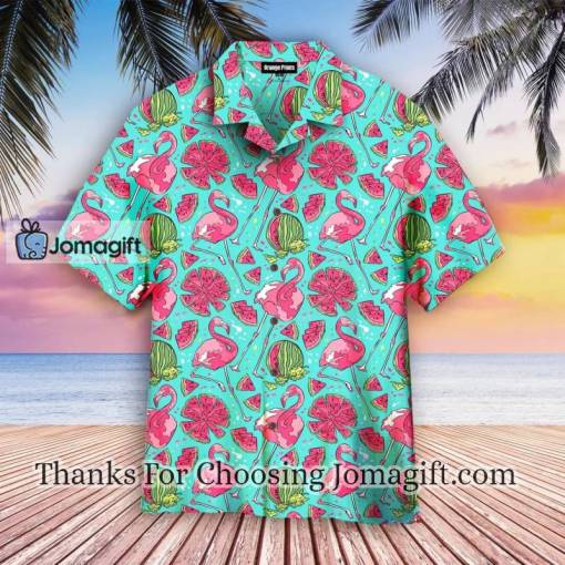 Flamingo And Watermelon Hawaiian Shirt