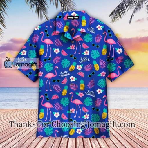 Flamingo Hello Summer Hawaiian Shirt