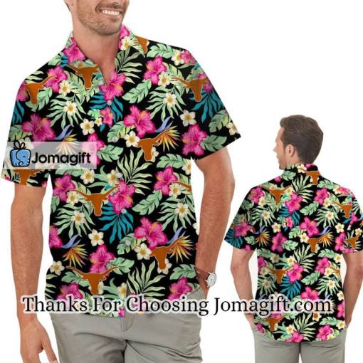 [HIGH-QUALITY] Texas Longhorns Hibiscus Hawaiian Shirt Gift