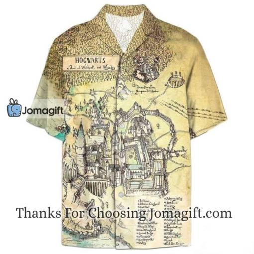 Harry Potter Hogwarts Map Hawaiian Shirt Gift