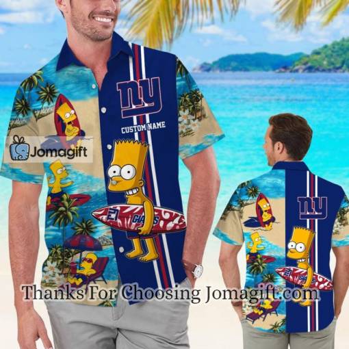 [High-Quality] New York Giants Simpsons Personalized Hawaiian Shirt Gift