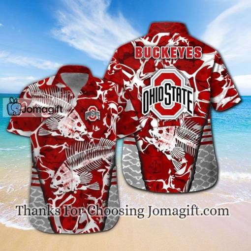 [High-Quality] Ohio State Buckeyes Fishing Hawaiian Shirt Gift