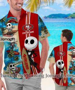 High Quality San Francisco 49Ers Jack Skellington Personalized Hawaiian Shirt Gift