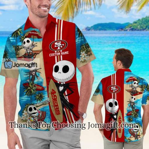 [High-Quality] San Francisco 49Ers Jack Skellington Personalized Hawaiian Shirt Gift