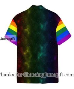 LGBT Hawaiian Shirt Astronaut LGBT Rainbow Flag Galaxy