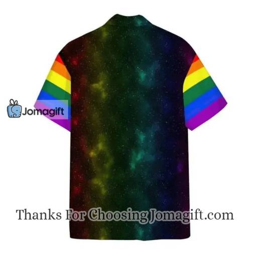 LGBT Hawaiian Shirt Astronaut LGBT Rainbow Flag Galaxy