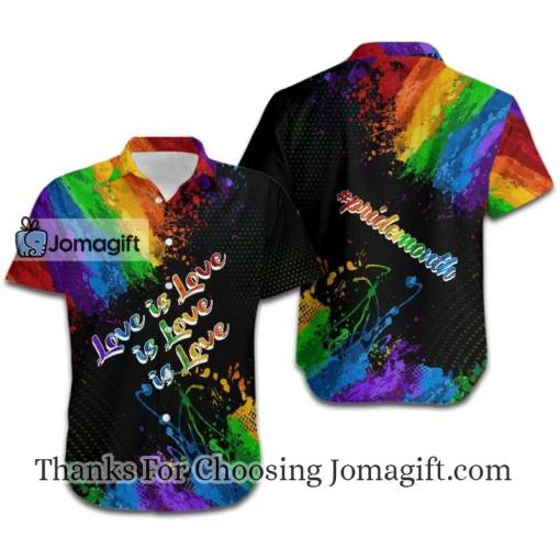 LGBT Hawaiian Shirt Love Is Love Pride Month Rainbow