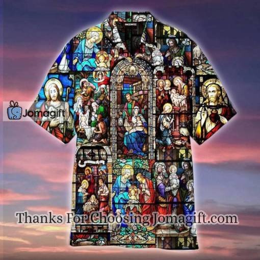 Life Of Jesus Stained Glass Window Hawaiian Shirt