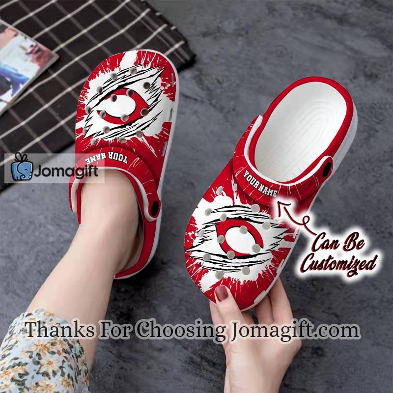 Limited Edition Cincinnati Reds Ripped Claw Crocs Gift 1