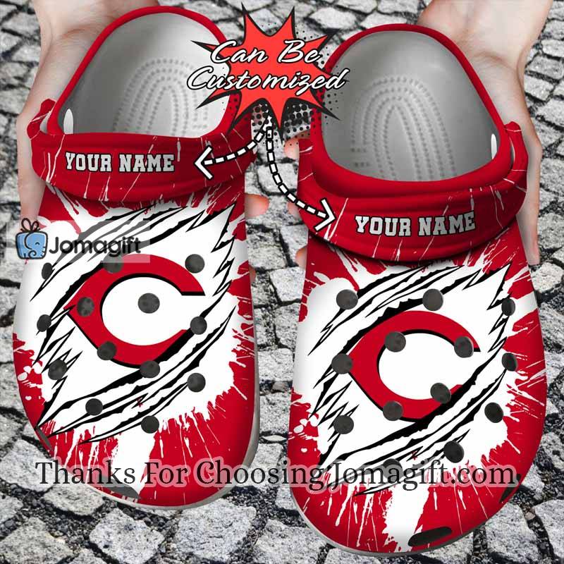 Limited Edition Cincinnati Reds Ripped Claw Crocs Gift 2