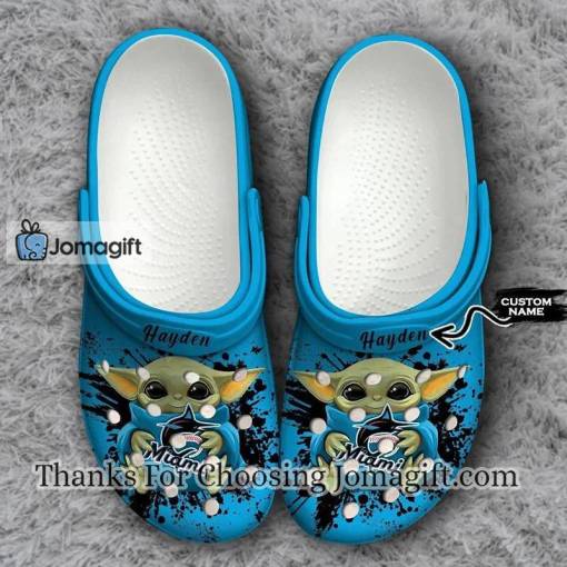 [Limited Edition] Customized Miami Marlins Baby Yoda Crocs Gift