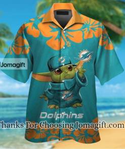 Limited Edition Miami Dolphins Baby Yoda Hawaiian Shirt Gift
